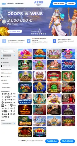 l'application et l'interface de Spin Away Casino